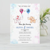 Schattigee olifant Geslacht onthullen Kaart (Staand voorkant)