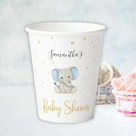 Schattigee olifant gouden ster Waterverf Papieren Bekers