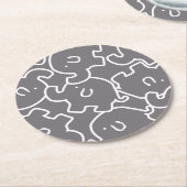 Schattigee olifant grijze en witte Onderzetters (Gebogen)