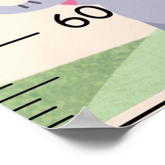 Schattigee Olifant Groei Grafiek Poster (Hoek)