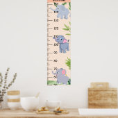 Schattigee Olifant Groei Grafiek Poster (Keuken)