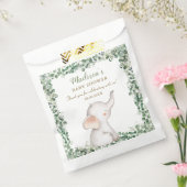 Schattigee olifant groen genderneutraal Baby showe Bedankzakje (Gezegeld)