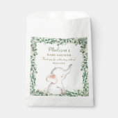 Schattigee olifant groen genderneutraal Baby showe Bedankzakje (Voorkant)