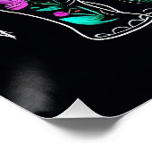 Schattigee olifant groet met kleurrijke bloemen li perfect poster (Hoek)