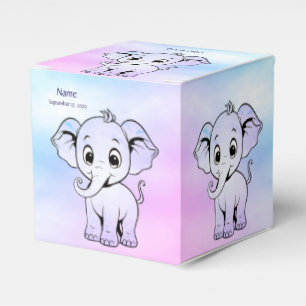 Schattigee olifant gunstbox bedankdoosjes