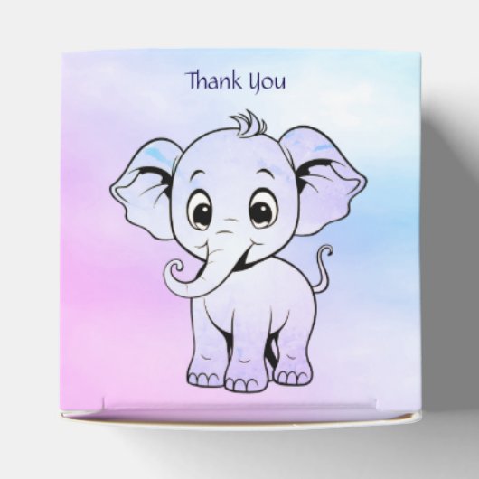 Schattigee olifant gunstbox bedankdoosjes (Bovenkant)