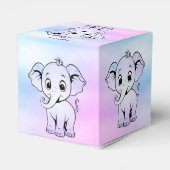 Schattigee olifant gunstbox bedankdoosjes (Achterkant)