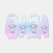 Schattigee olifant gunstbox bedankdoosjes (Uitgevouwen)