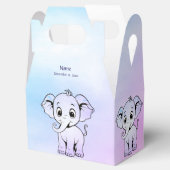 Schattigee olifant gunstbox bedankdoosjes (Geopend)