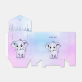 Schattigee olifant gunstbox bedankdoosjes (Uitgevouwen)