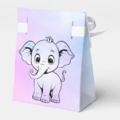 Schattigee olifant gunstbox bedankdoosjes (Achterkant)