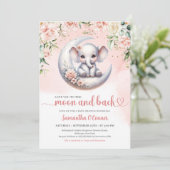 Schattigee olifant hou van je naar de maan en teru kaart (Staand voorkant)