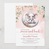 Schattigee olifant hou van je naar de maan en teru kaart (Voorkant / Achterkant)