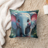 Schattigee olifant in de regen kussen (Deken)