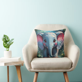 Schattigee olifant in de regen kussen
