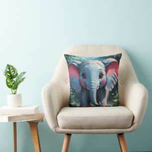 Schattigee olifant in de regen kussen