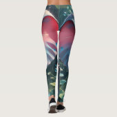 Schattigee olifant in de regen leggings (Achterkant)