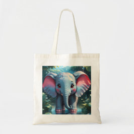 Schattigee olifant in de regen tote bag