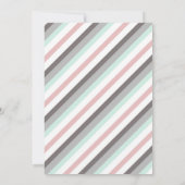 Schattigee olifant in roze en munt Baby shower per Kaart (Achterkant)