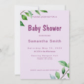 Schattigee olifant leeuw Giraffe groen Baby shower Kaart (Achterkant)