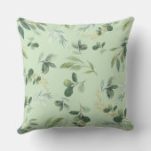 Schattigee Olifant Little Man Greenery Gold Geboor Kussen (Achterkant)