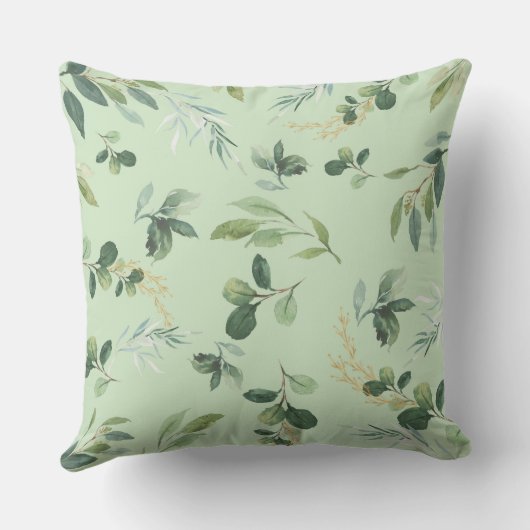 Schattigee Olifant Little Man Greenery Gold Geboor Kussen (Achterkant)