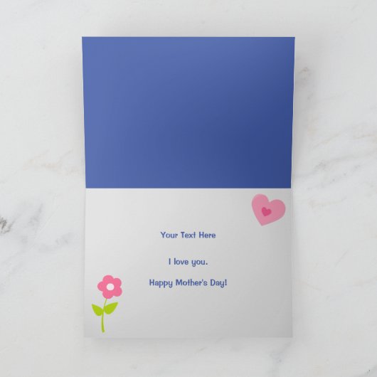 Schattigee olifant mama en Baby Moederdag Kaart (Binnen)