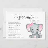 Schattigee olifant meisje koppels Baby shower Kaart (Voorkant)