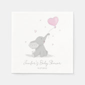 Schattigee olifant met ballon Baby shower Servet (Voorkant)