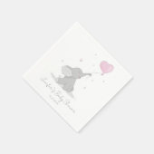 Schattigee olifant met ballon Baby shower Servet (Hoek)