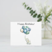 Schattigee olifant met ballonnen Briefkaart (Staand voorkant)