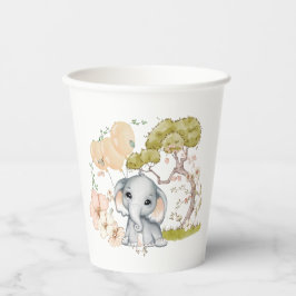 Schattigee olifant naam datum script Baby shower Papieren Bekers
