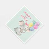 Schattigee Olifant Party Ballonnen Verjaardag Servet (Hoek)