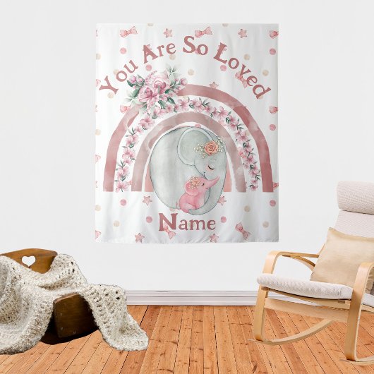 Schattigee olifant regenboog wandkleed