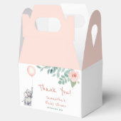 Schattigee olifant roze ballon meisje Baby shower Bedankdoosjes (Geopend)