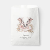 Schattigee olifant roze boho meisje Baby shower Bedankzakje (Voorkant)