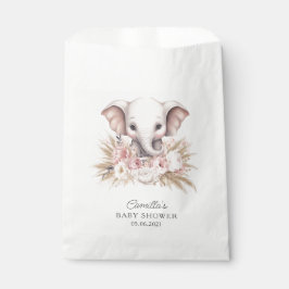 Schattigee olifant roze boho meisje Baby shower Bedankzakje