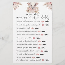 Schattigee olifant roze boho meisje "raad wie" spe