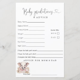 Schattigee olifant roze boho meisje voorspellingen