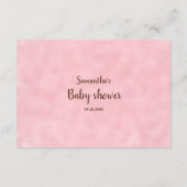 Schattigee olifant roze meisje boek aanvraag Baby  Informatiekaartje (Achterkant)