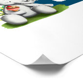 Schattigee Olifant Safari Monogram Kraamkamer Poster (Hoek)