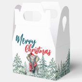 Schattigee olifant Santa wilde kerstboom Vrolijk k Bedankdoosjes (Open)