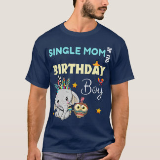 Schattigee olifant single mam van de verjaardagsjo t-shirt
