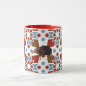 Schattigee olifant spitsmuis leuk kleurrijk patroo mok (Midden)