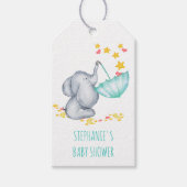 Schattigee olifant sterren en harten Baby shower g Cadeaulabel (Voorkant)