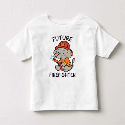 Schattigee Olifant Toekomst Brandweerman Kinder pl Kinder Shirts (Voorkant)