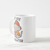 Schattigee Olifant Toekomst Brandweerman Kinder pl Koffiemok (Voorkant links)