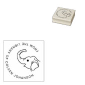 Schattigee olifant uit de bibliotheek van rubberstempel (Gestempeld)