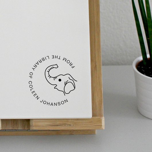 Schattigee olifant uit de bibliotheek van rubberstempel