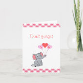 Schattigee olifant Valentijnsdag Feestdagen Kaart (Voorkant)